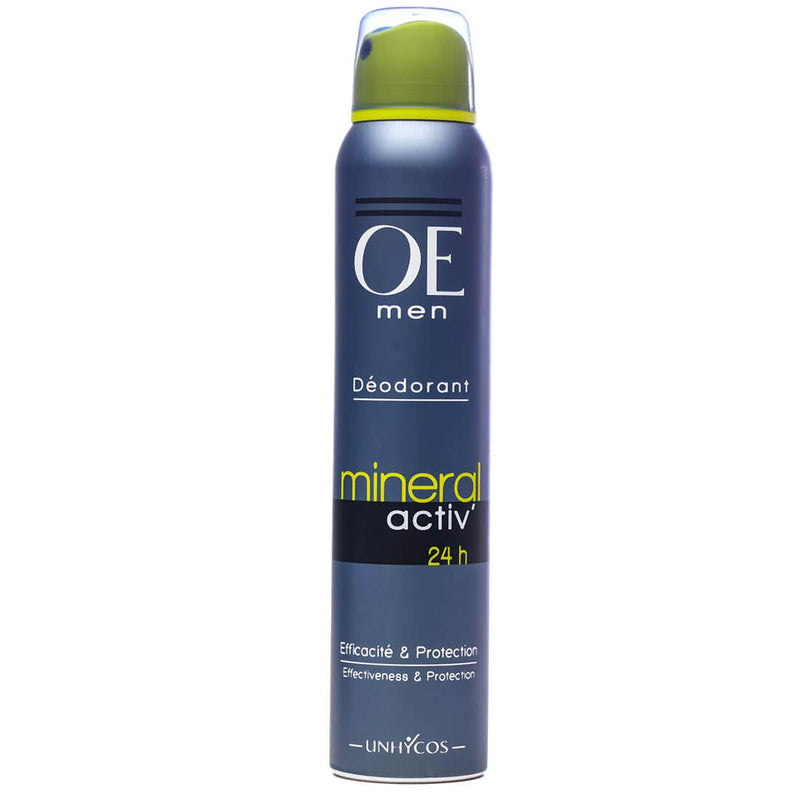 OE Men Mineral Active Deodorant Spray, Alcohol-Free, Aluminium Salt-Free, 200 ml