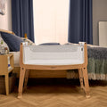 Snuzpod Studio Bedside Crib Stockholm Natural Panoramic Mesh