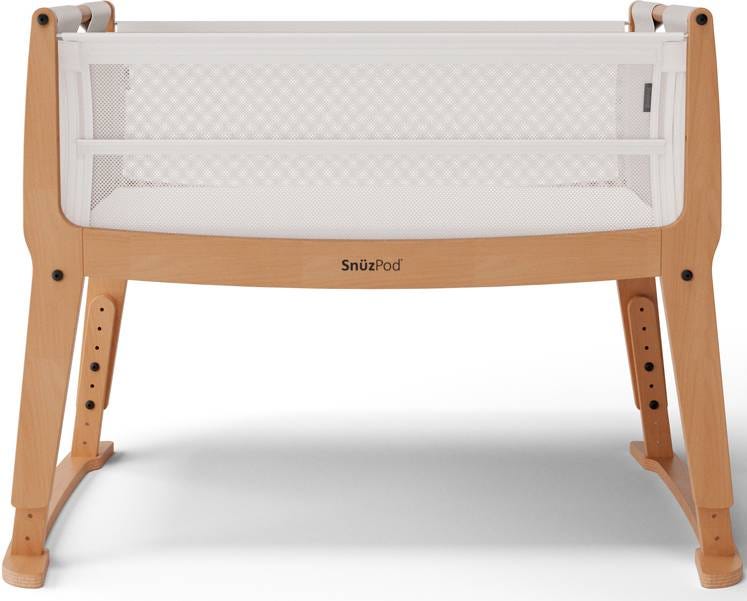 Snuzpod Studio Bedside Crib Stockholm Natural Panoramic Mesh
