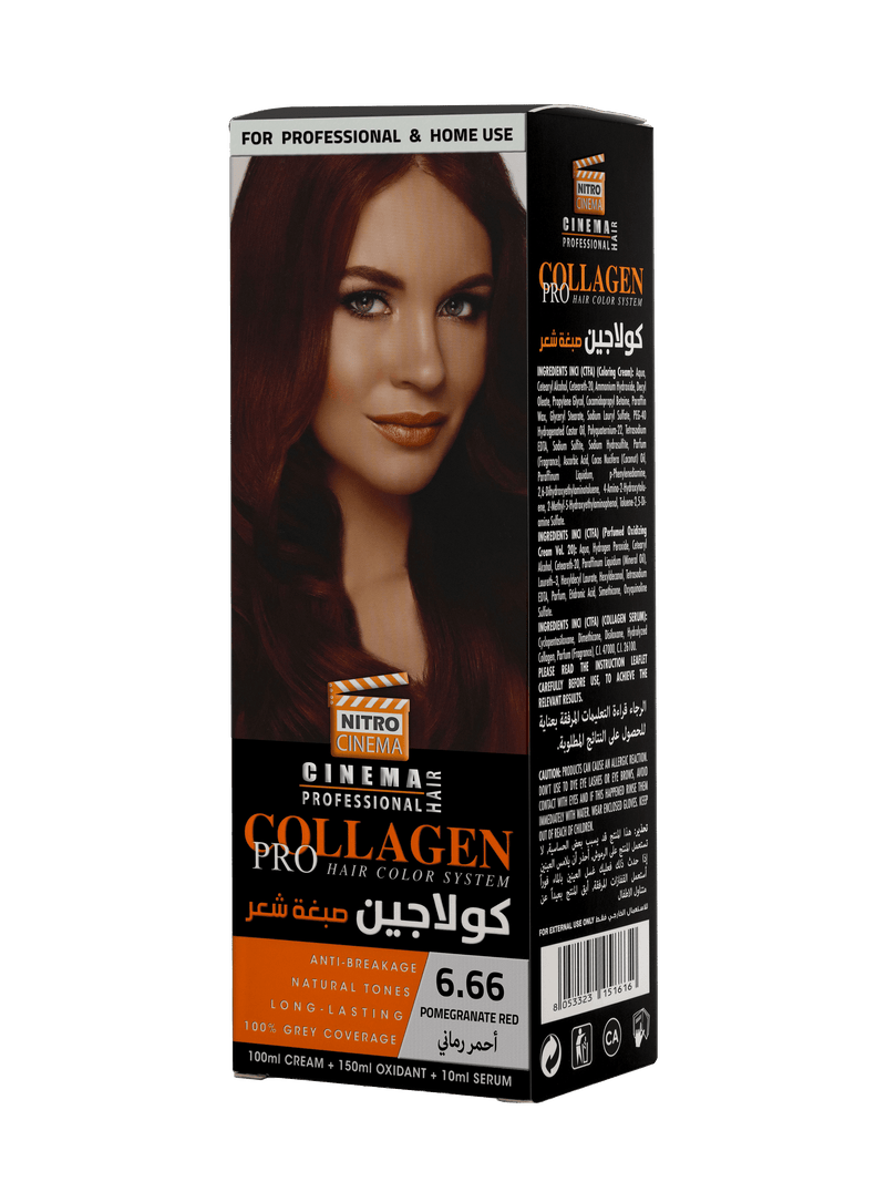 Nitro Cinema Collagen Hair Dye Cream Pomegranate Red 6.66