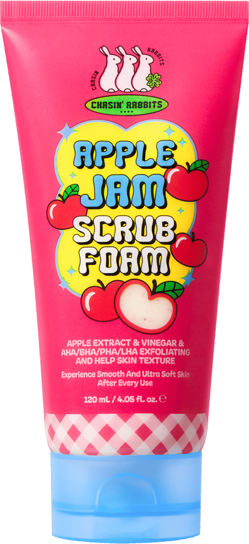 Chasin Rabbits Apple Jam Scrub Foam Exfoliating Cleanser AHA BHA PHA LHA 120ml