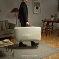 Snuzpod Studio Bedside Crib Oslo Grey with Panoramic Mesh and Castor Wheels