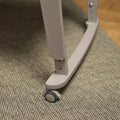 Snuzpod Studio Bedside Crib Oslo Grey with Panoramic Mesh and Castor Wheels
