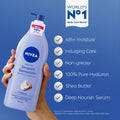NIVEA Smooth Sensation Body Lotion, Shea Butter, 48H Moisture, Dry Skin, 625ml