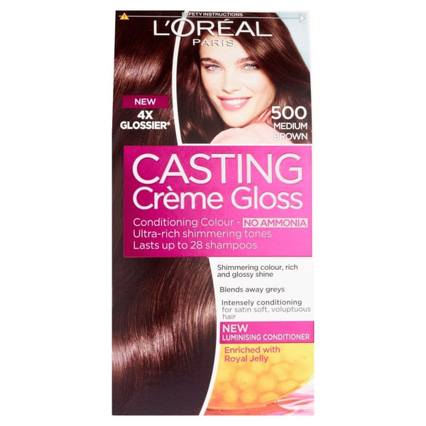 L'Oreal Paris Casting Creme Gloss No-Ammonia Semi-Permanent Hair Color 500 Light Brown