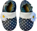 Rose et Chocolat ClassicZ Indoor Slippers Soft Leather Suede Sole Polka Dot Daisy