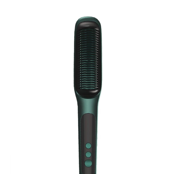 United Professional UN-208 Electric Hair Straightening Brush, Negative Ion, Green, 30W