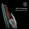 United Professional UN-208 Electric Hair Straightening Brush, Negative Ion, Green, 30W