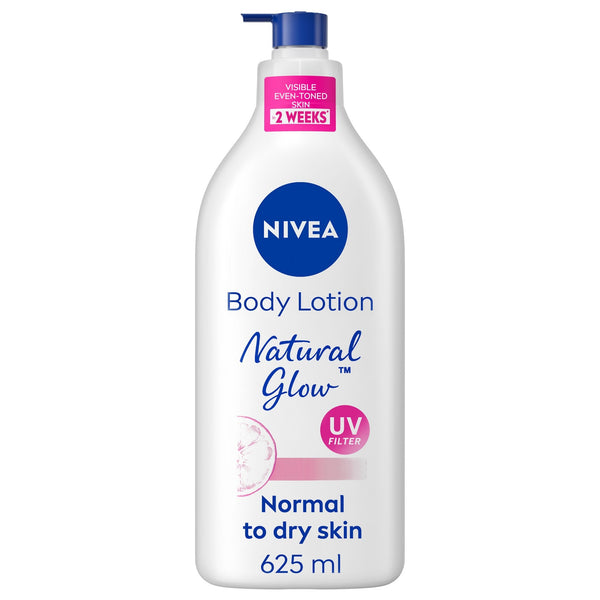 NIVEA Natural Glow Body Lotion, Vitamin C, Liquorice and Berry Extracts, Normal to Dry Skin, 625ml