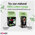 Kotex Natural Ultra Thin Large Sanitary Pads with Wings, Cotton-Soft, 16 Pieces