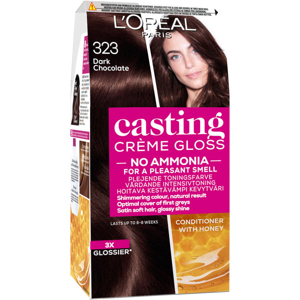 L'Oreal Paris Casting Creme Gloss Semi-Permanent Hair Color Non-Ammonia Dark Chocolate 323