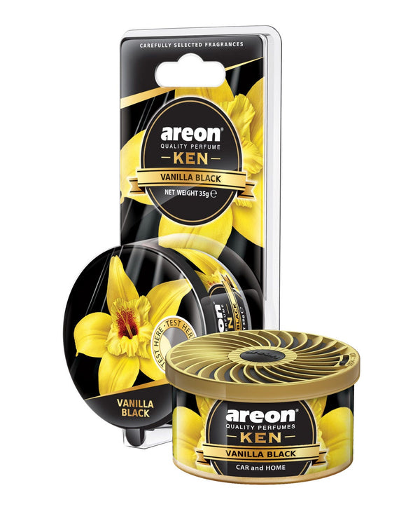 Areon Ken Vanilla Black Car Air Freshener