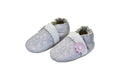 Rose et Chocolat ClassicZ Leather Indoor Slippers Paisley Grey Pink Girls 0-6m