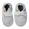 Rose et Chocolat ClassicZ Leather Indoor Slippers Paisley Grey Pink Girls 0-6m