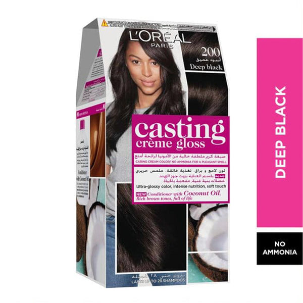 L'Oreal Paris Casting Creme Gloss 200 Deep Black Non-Ammonia Hair Color
