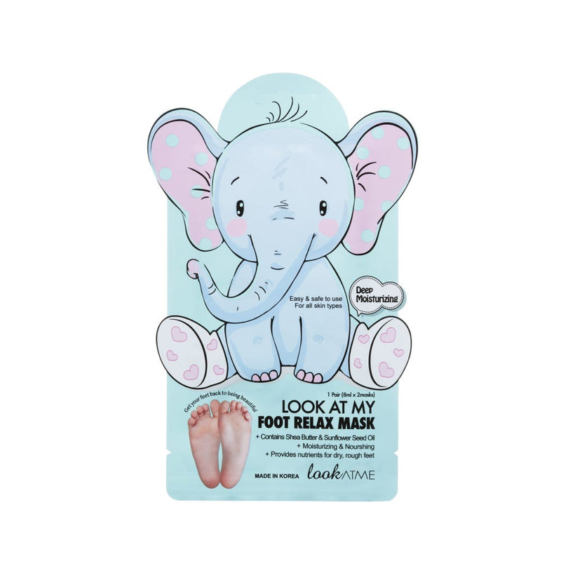 Look At Me Look At My Foot Relax Foot Mask Moisturizing Treatment Elephant 1 Pair