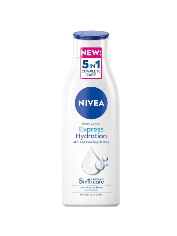 NIVEA Express Hydration Body Lotion, Fast-Absorbing Moisturizer with Sea Salts, 250 ml