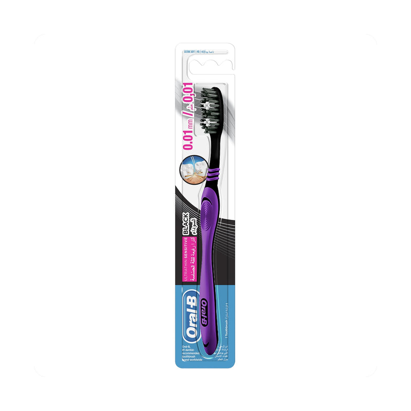 Oral-B Ultrathin Sensitive Manual Toothbrush Extra Soft Black