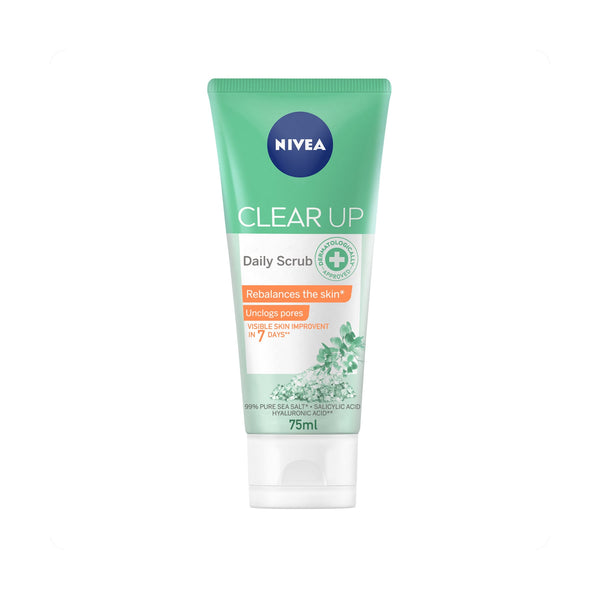 NIVEA Clear-Up Daily Facial Scrub Sea Salt Hyaluronic Acid 75 ml