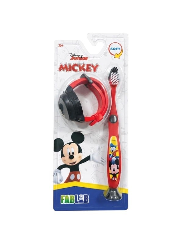 Fab Lab Children's Toothbrush Soft Bristles Light-Up Mickey Mouse Timer Assorted Colors