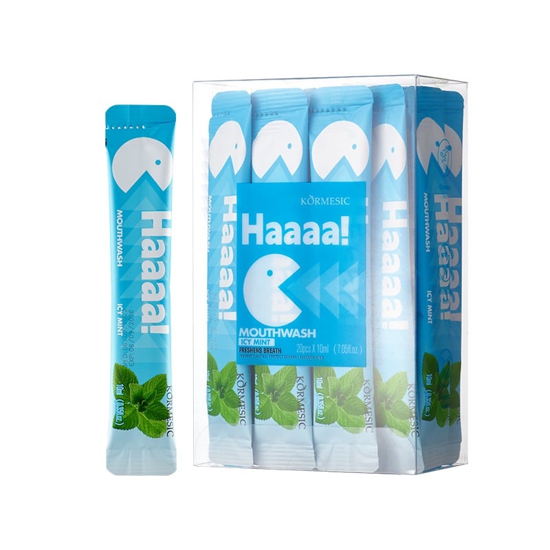 Kormisk Refreshing Mint Mouthwash Single-Use Packets Mint Flavor