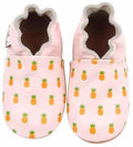 Rose et Chocolat ClassicZ Leather Indoor Slippers Pineapple Pink, Girls 2-3 Years