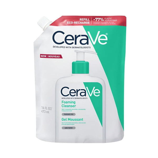 CeraVe Foaming Cleanser Refill 473 ml Ceramides Niacinamide Hyaluronic Acid Fragrance-Free