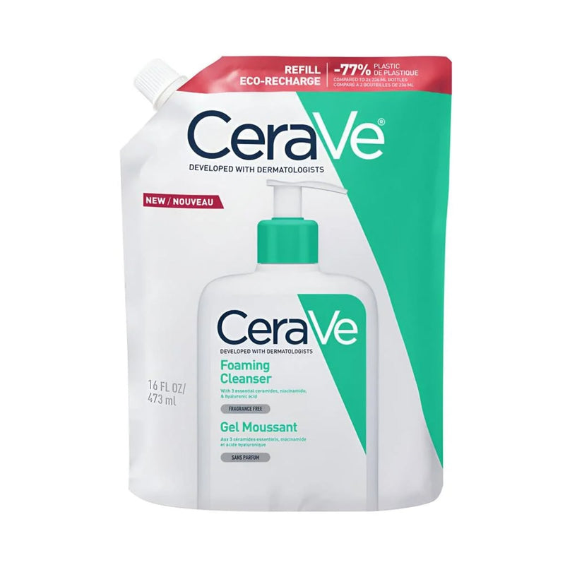 CeraVe Foaming Cleanser Refill 473 ml Ceramides Niacinamide Hyaluronic Acid Fragrance-Free
