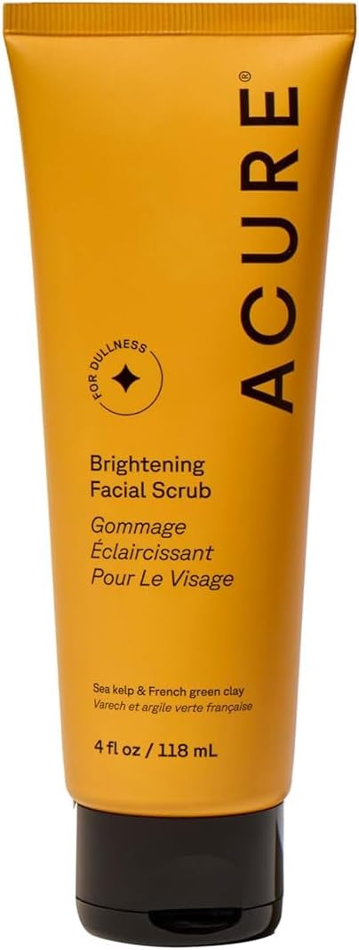 Acure Organics Facial Brightening Scrub Exfoliating Facial Cleanser