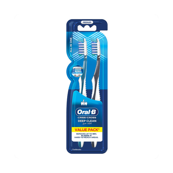 Oral-B Pro Expert Complete Manual Toothbrush 1+1 Medium CrissCross Bristles