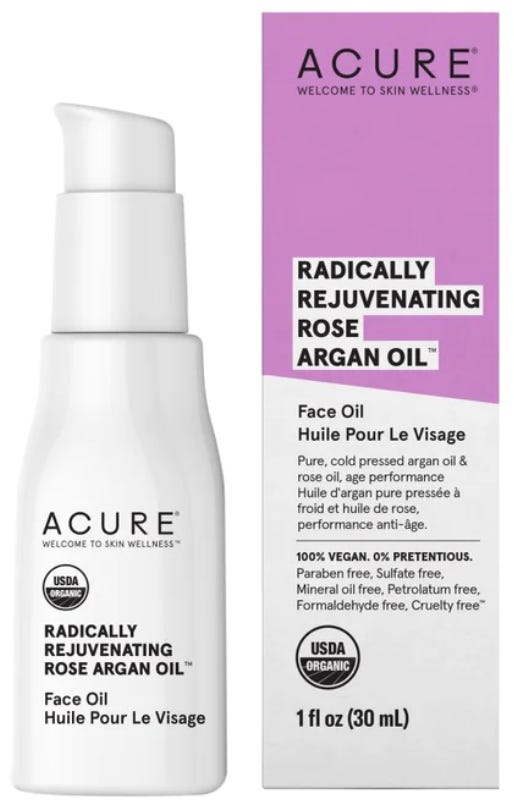 Acure Pink Argan Oil Rose Geranium Vitamin E 30 ml