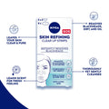Nivea Face Skin Refining Clear-Up Strips for Blackheads, Nose and Face, 6 Pieces