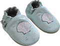 Rose et Chocolat ClassicZ Leather Baby Slippers Seashell Pastel