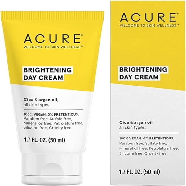 Acure Brightening Day Cream with Cica and Argan Oil Face Moisturizer