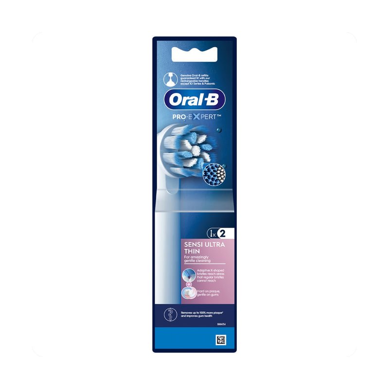 Oral-B Vitality Sensi Ultra-Thin Electric Toothbrush Replacement Heads Soft Bristles Pack of 2