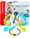 Infantino Shake & Teether Flexible Rattle Ball Bright Colors 0+ Months, 1 Pc