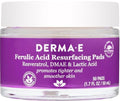 Derma E Ferulic Acid Resurfacing Face Pads, Exfoliating Peel with Mandelic and Lactic Acids