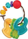 Infantino Slide & Chew Teether Keys, Textured Baby Teething Toy, 3 Keys, 0+ Months