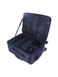 Salon System Black Wheeled Cosmetic Bag with Adjustable Dividers