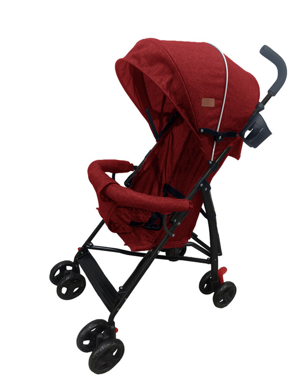 Baby Love Lightweight Foldable Baby Stroller Red with Safety Belt