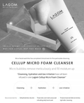Lagom Cellup Micro Foam Cleanser Mini, Moisturizing Facial Foam Cleanser