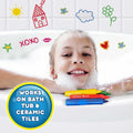 Craze INKEE Bath Crayons, 4-Piece Vegan Tub Coloring Set for Children