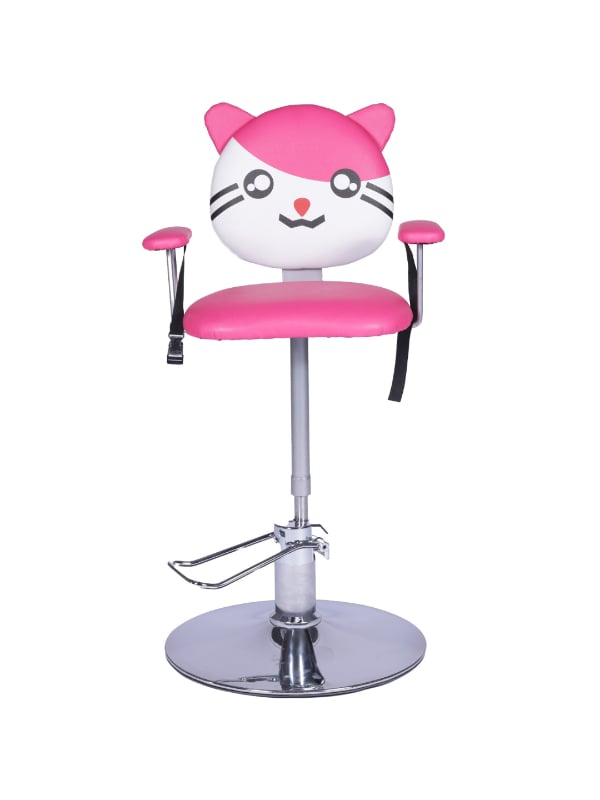 Salon System Kitty Kids Salon Chair with Adjustable Height, Seat Belt and Footrest