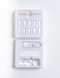 Or Squoval False Nails White 24-Piece Set with Glue, File and Manicure Stick