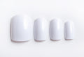 Or Squoval False Nails White 24-Piece Set with Glue, File and Manicure Stick