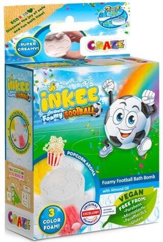 Craze Inkee Foamy Football Bath Foam Coconut Scent 3 Colors
