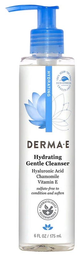 Derma E Hydrating Gentle Cleanser Liquid Facial Cleanser Hyaluronic Acid