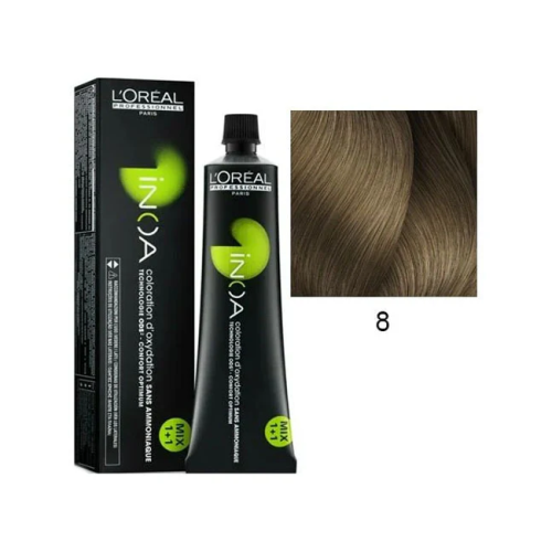 L'Oreal Paris Inoa Permanent Hair Color Ammonia-Free Light Blonde 8 60g