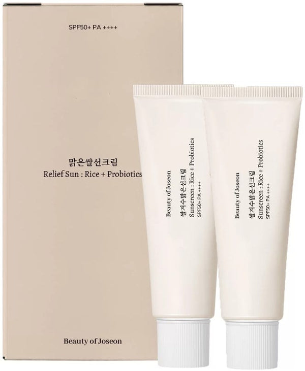 Beauty Of Joseon Relief Sun Rice + Probiotics Organic Sunscreen Cream 2 Pack