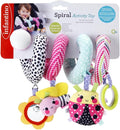Infantino Spiral Activity Toy Soft Rattle Crinkle Stroller and Car Seat Toy Pink 0+ Months